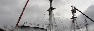The restored masts