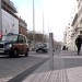 Ridges and the occasional bollard demarcate the road from the pavement
