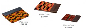 Get a cover for your iPad, iPhone or Kindle in the style of a Tube moquette.