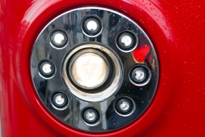 One of the headlights