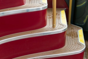 The rear staircase