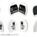 Salt and pepper shakers in five transport themes.
