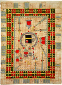 Hajj certificate (detail). 17th-18th century AD. © Nasser D. Khalili Collection of Islamic Art (Khalili Family Trust)