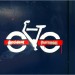 Stencil graffiti of TFL bike with 'accident hotspot' written on it