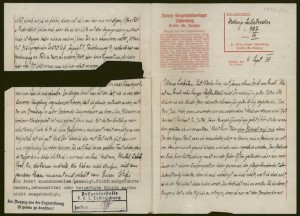 Censored letter by Hedwig Leibetseder to her family, sent from the concentration camp Lichtenburg, 4 September 1938
