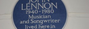 John Lennon's blue plaque at Montague Square