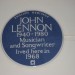 John Lennon's blue plaque at Montague Square