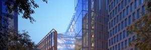 Artist's impression of the new technology building and open square