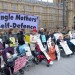Protesters outside the House of Lords on 11 January
