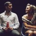 Russell Tovey as Adam and Jaime Winstone as Grace sink to new depths of inane chat at the bus stop. Photo by Noel McLaughlin Russell Tovey as Adam and Jaime Winstone as Grace sink to new depths of inane chat at the bus stop. Photo by Noel McLaughlin