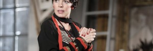 Olivia Colman wears wonderful costumes as the sexy Myra Arundel. Photo by Catherine Ashmore
