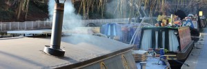 Keeping warm on Regent's Canal by Tim Woodall