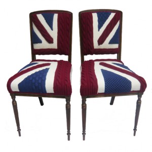 Pip and Pen are a pair of side chairs with varnished wood legs, which can also be used as dining chairs. £1,500