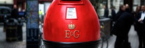 The post box egg was stolen in the first few days, but has since been retrieved.