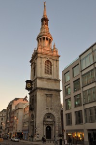 A warm glow on St Mary-le-Bow, by Lux ex tenebris