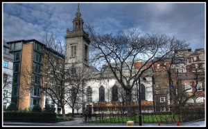 A beautifully still shot of St Michael Paternoster Royal, by Brron