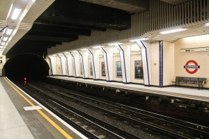 The western end of the platform