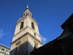 The spire of Bow Church.