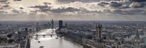 The Thames, the Houses of Parliament, and south-west London