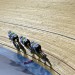 Three cyclists during the team pursuit