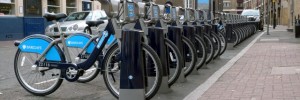 One of the new Cycle Hire docking stations in Wapping
