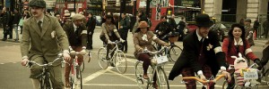 Chaps and chapettes out riding in last weekend's Tweed Run / Photo by NONUSUAL