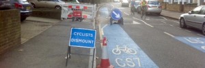 The Brook Drive section of CS7, durring some roadworks last year.