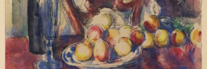 Paul Cézanne (1839-1906) Apples, bottle and chairback. © The Courtauld Gallery, London