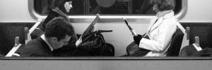 Reading on the District Line by Simon K