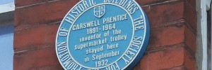 Carswell Prentice plaque, 118 Hillfield Ave