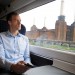 Customer listening to Express Tracks from Gatwick Express