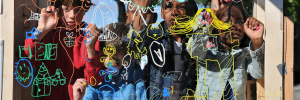 Kids' art activities outside the National Theatre 9 June by McTumshie
