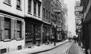 From Panoramas of Lost London / North side of Wych Street looking east, 11 June 1906 / English Heritage