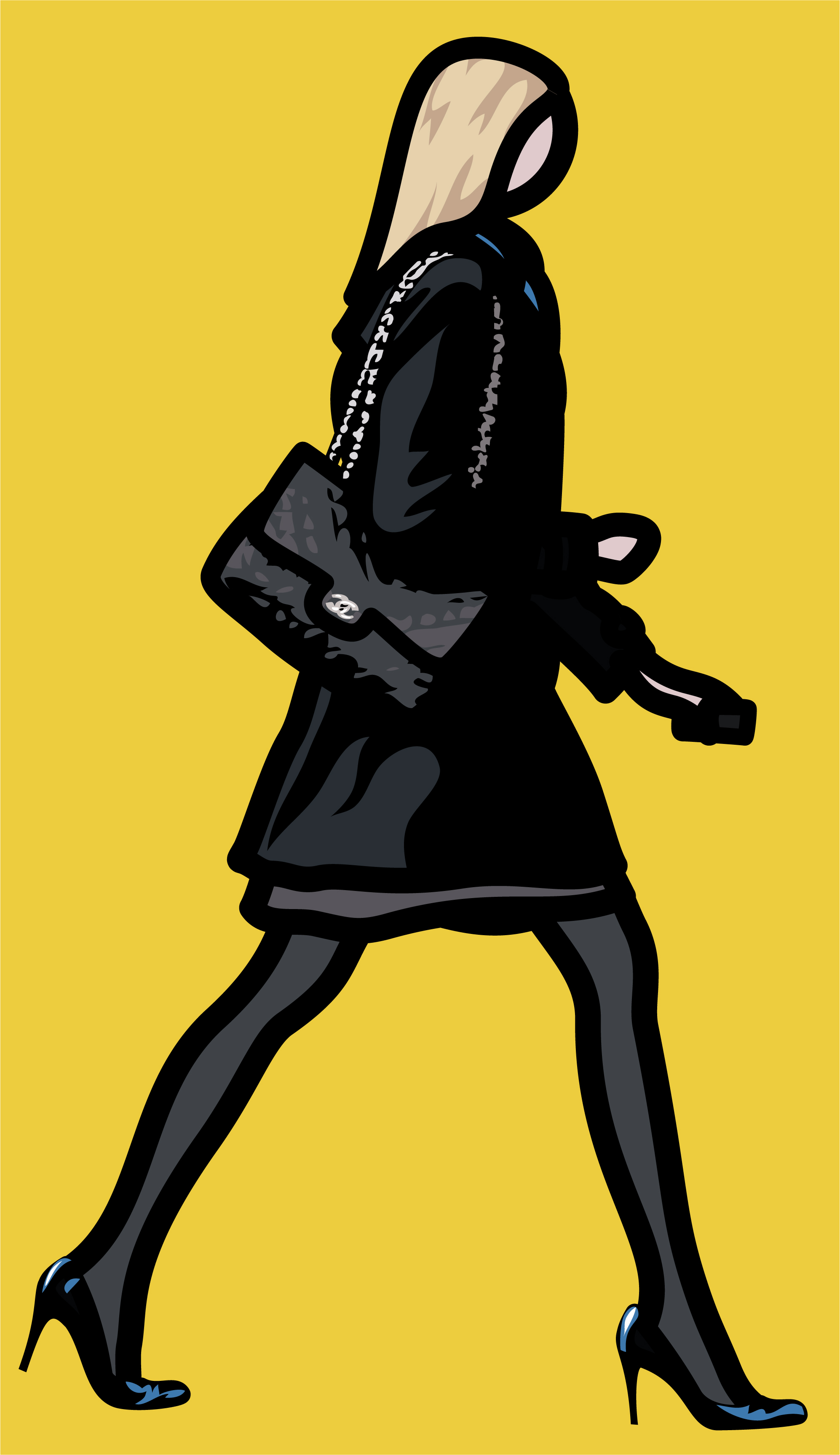 Julian Opie - Woman in High Heels with Telephone (2012), Lisson Gallery