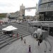 Rehearsing in the Scoop with Tower Bridge in the background