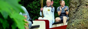 87 year old Paul Freedman on the Barking Park Light Railway / photo by pallab seth