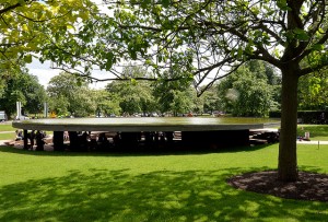 The 2012 Serpentine Gallery by Herzog & de Meuron and Ai Weiwei, the final stop on the Music Walk map. Image by ericsnaps
