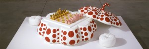 Yayoi Kusama Pumpkin Chess. (c) Yayoi Kusama. Courtesy RS&A