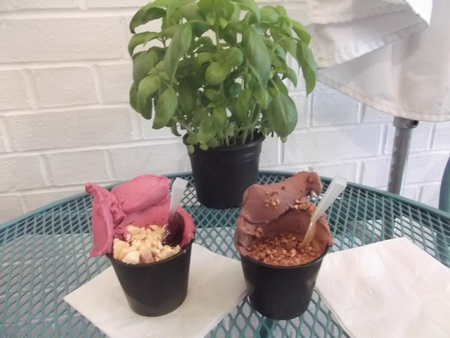 Grape and chocolate ice cream at Chin Chin