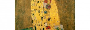A typical Klimt piece, resplendent in gold.