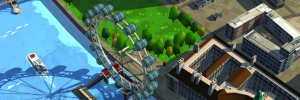 London Eye, which actually turns in the app.