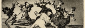 Figures Dancing in a circle from Los Disparates, 1816-23, Francisco Goya. Copyright of the Trustees of the British Museum
