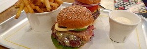 El Chappo (front) and Royale wit Cheese at the Slider Bar