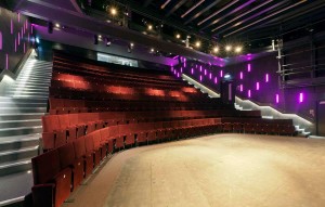 The view from the stage in the larger auditorium
