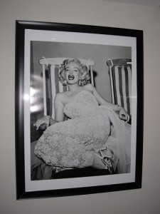 Photos of Hollywood stars adorn the walls throughout the building