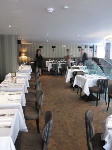 The first-floor restaurant at the St James Theatre