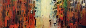 Phil Davis, Last of the Sun. (A Town Full of People on a Sunny Afternoon). Courtesy DegreeArt