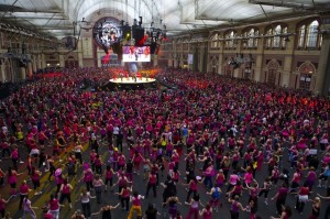 Last year's mega fundraising "Party in Pink" Zumbathon in aid of Breakthrough Breast Cancer at Ally Pally