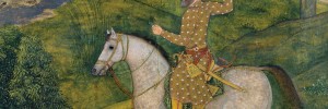 Allavardi Khan on horseback. Artwork from Mughal India: Art, Culture and Empire (c) British Library