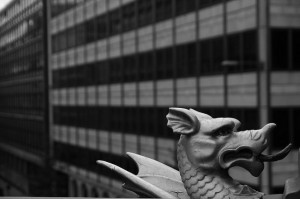 An amusing angle at Holborn Viaduct, by Tom Spender